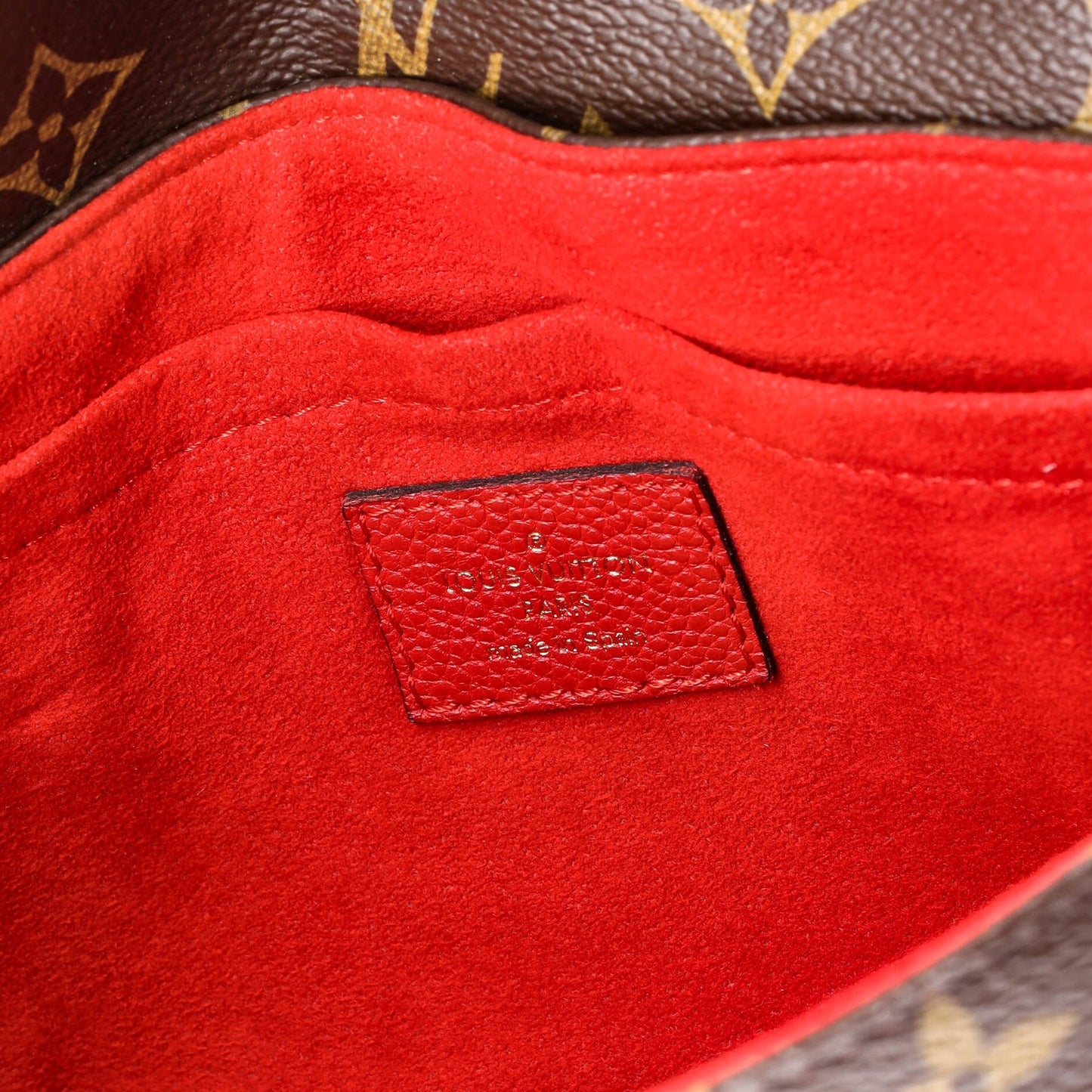 Leather Louis Vuitton Saint Placide Handbag Monogram Canvas and