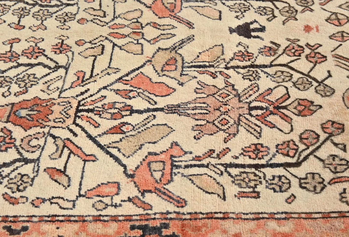 4'4X9'5 ft Tribal Pictorial Oriental Rug Farmho