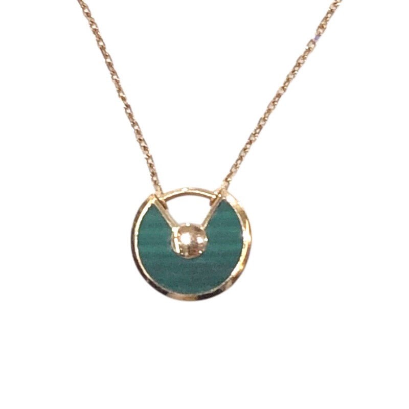 Cartier Amulette De Cartier Necklace Gold Green 750Pg Malachite