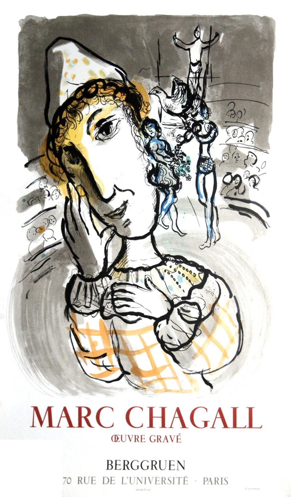 Marc Chagall The Circus With The Yellow Clown "