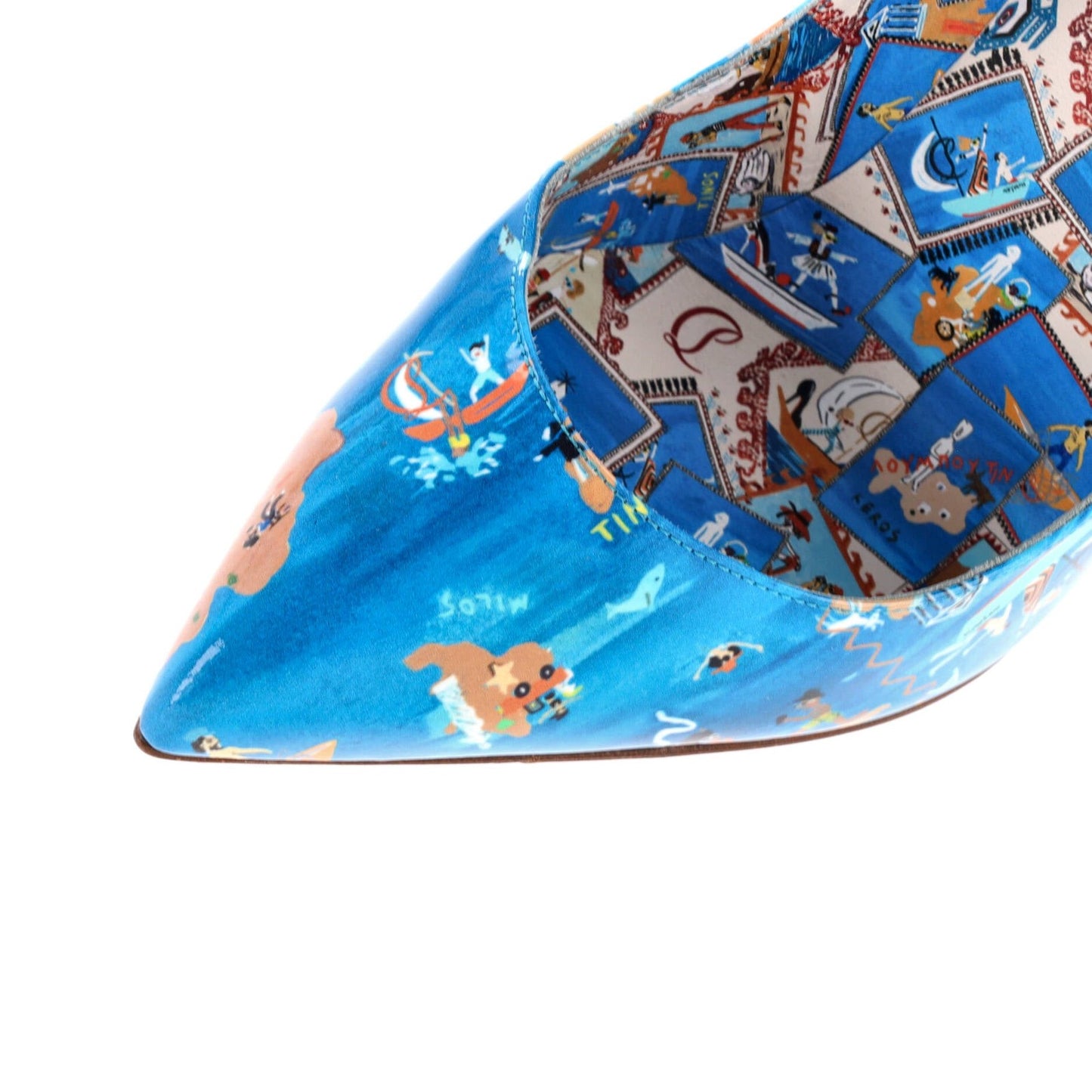 Christian Louboutin Women'S Hot Chick Pumps Printed Patent 100