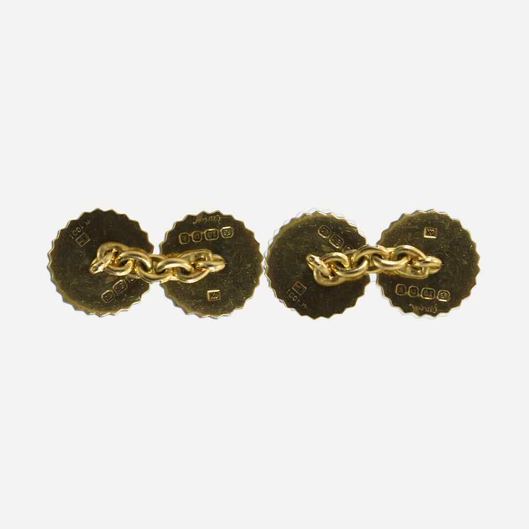 18K Yellow Gold Vintage Cartier Gold Cufflinks