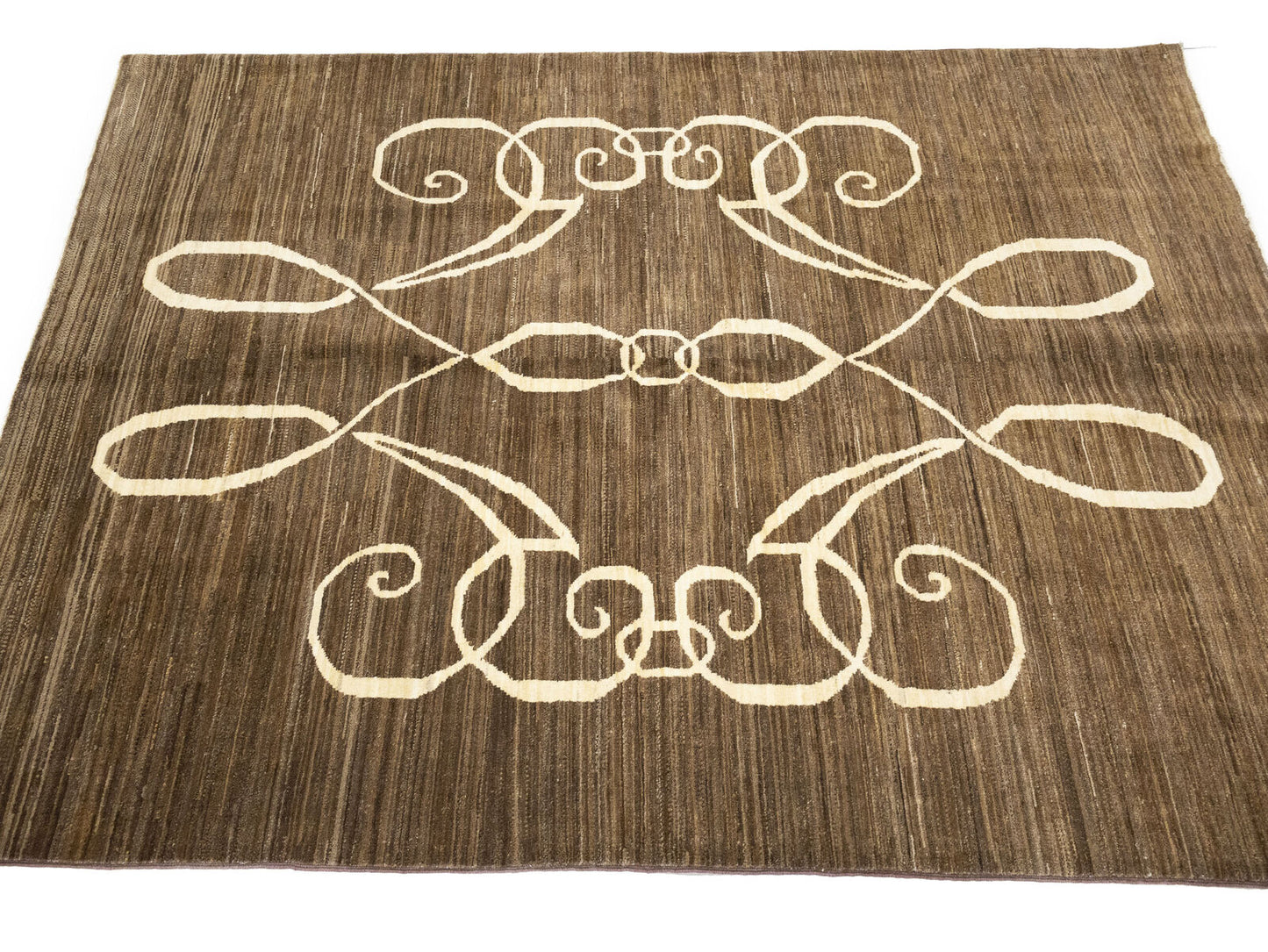 Brown Afghan Gabbeh Oriental Rug 4'9X6'4 Ft