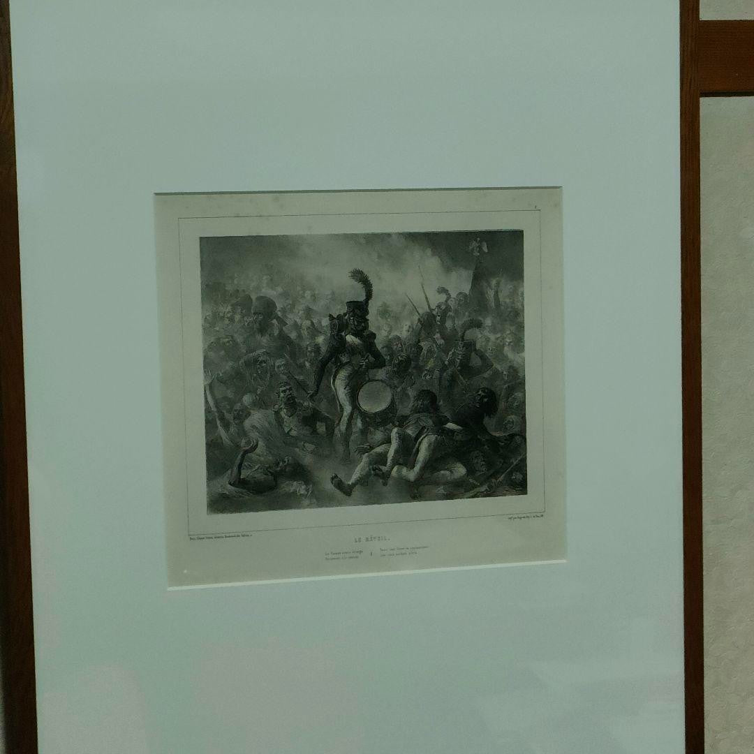 Denis Auguste Raffet -Le Rveil 1848 Original Lithograph French Napoleonic Print