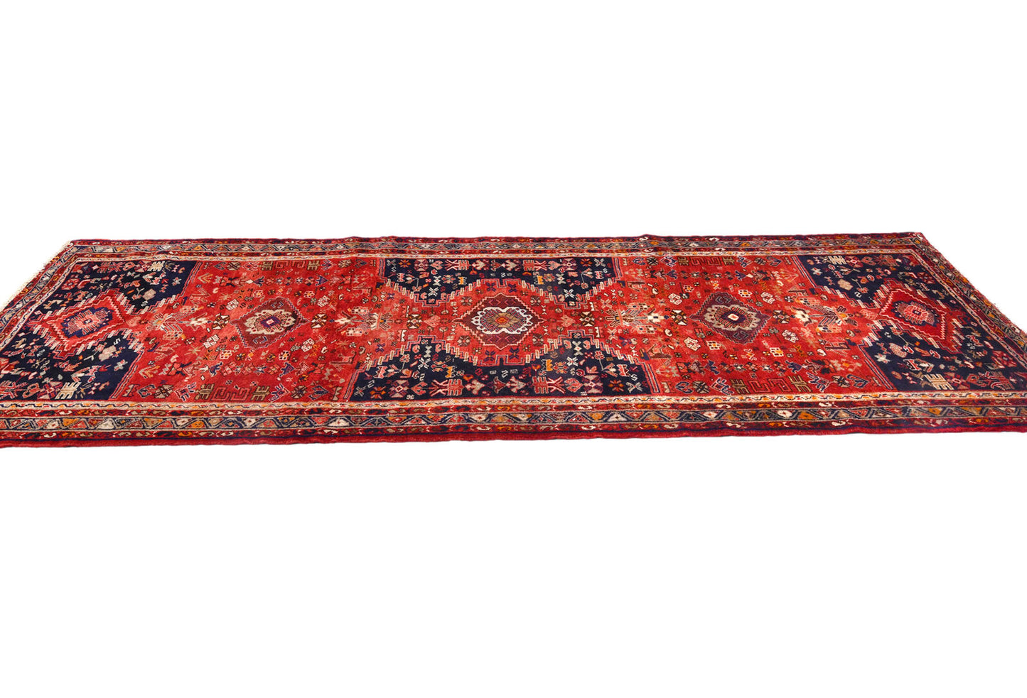 Muted Red Tribal Floral Design Oriental Rug
