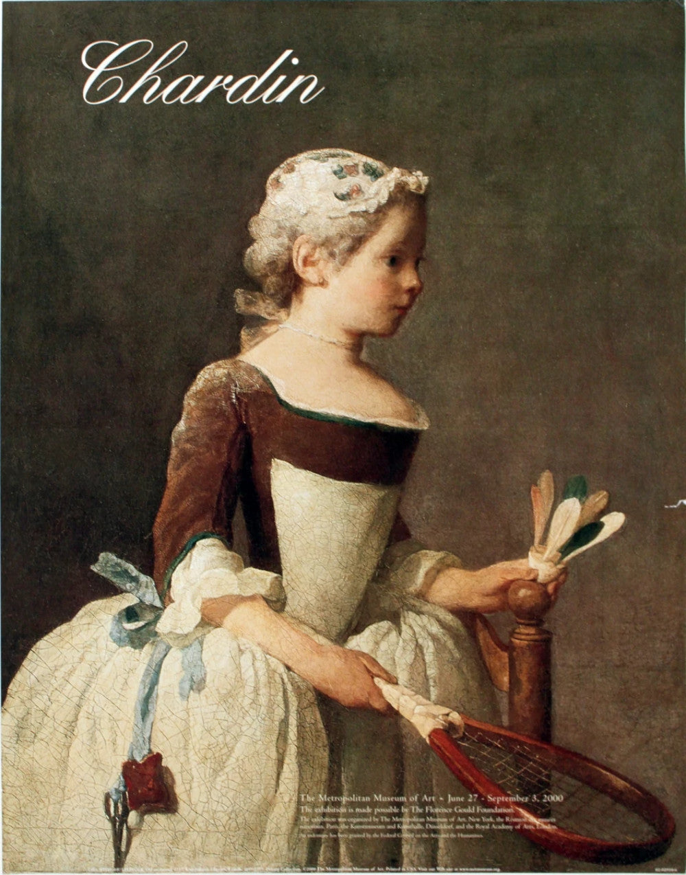 Jean Baptiste Chardin Girl With Shuttlecock " Poster Renaissance