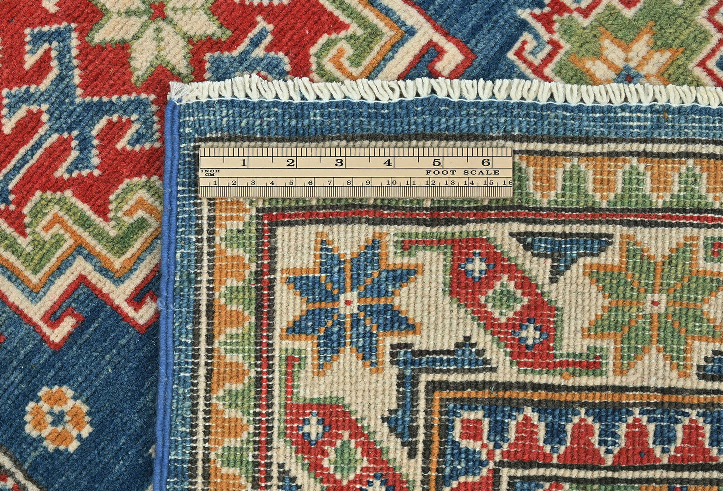 Kazak Oriental Runner Rug Tribal Geometric