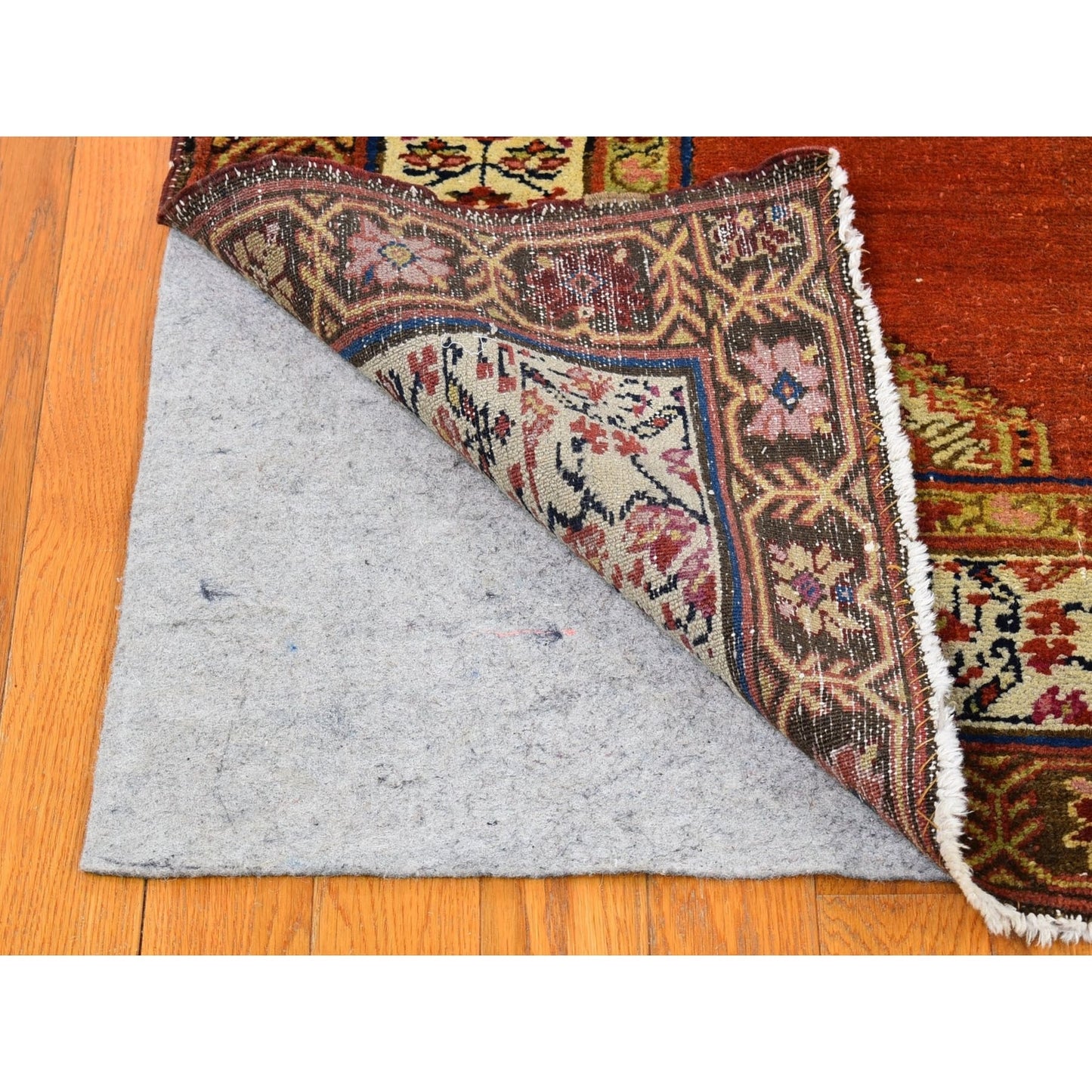 4'8"X12' Red Antique North West Farsian Wide Runner Wool Hand Made Rug