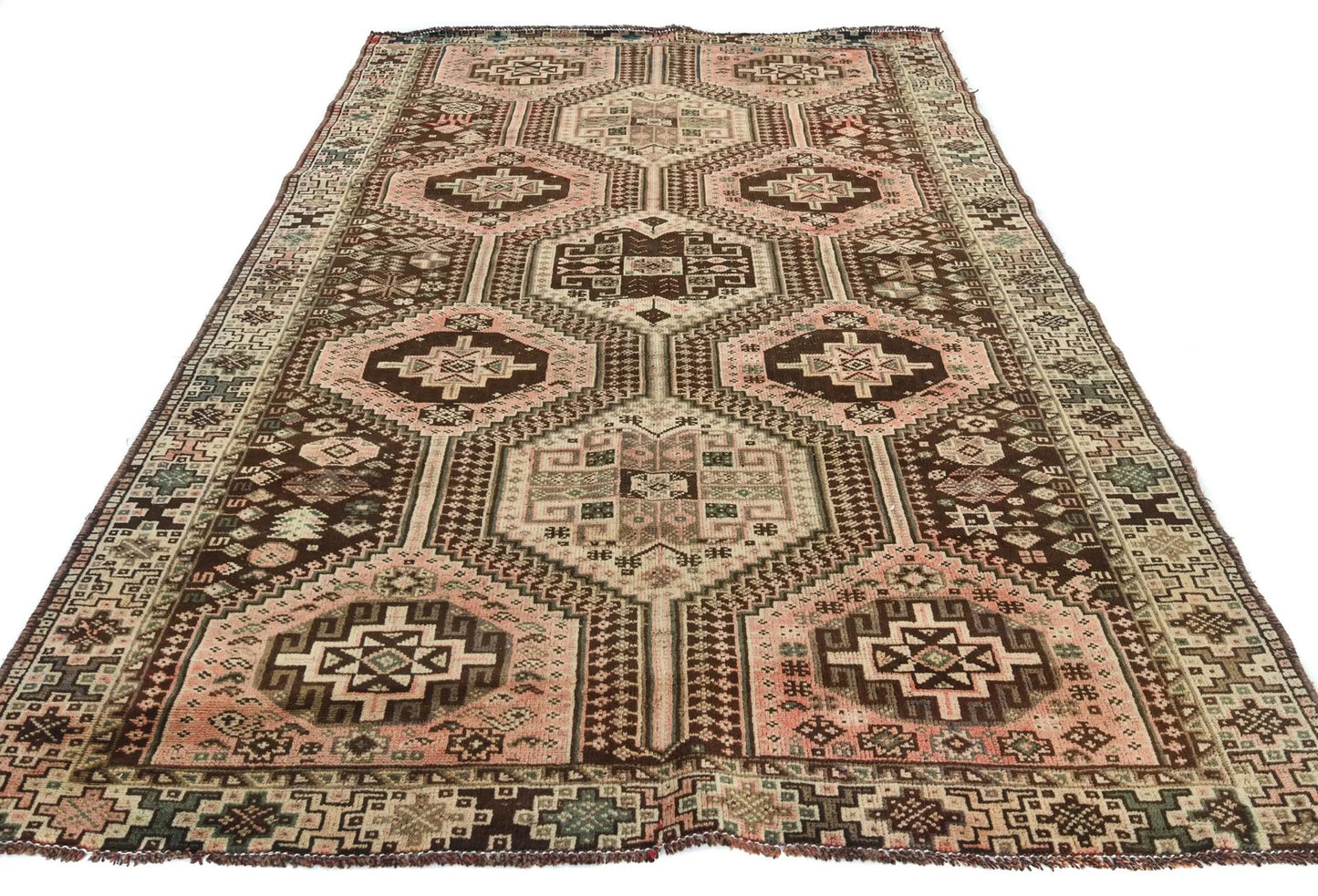Semi-Antique Tribal Design Wool Oriental Rug