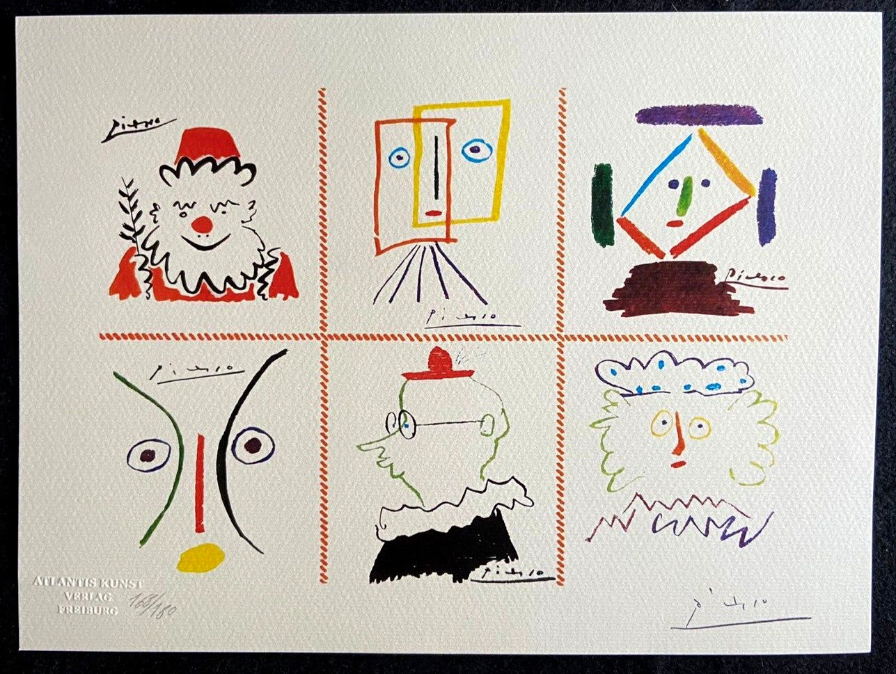 Pablo Picasso Lithograph Coa Signed Numbered Limited Stamp
