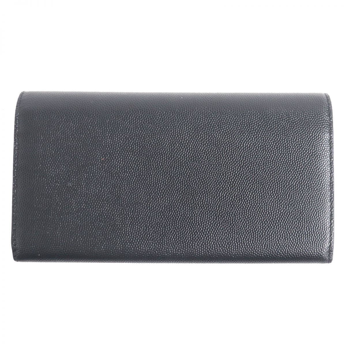 Saint Laurent Long Wallet Purse Leather Black Mens