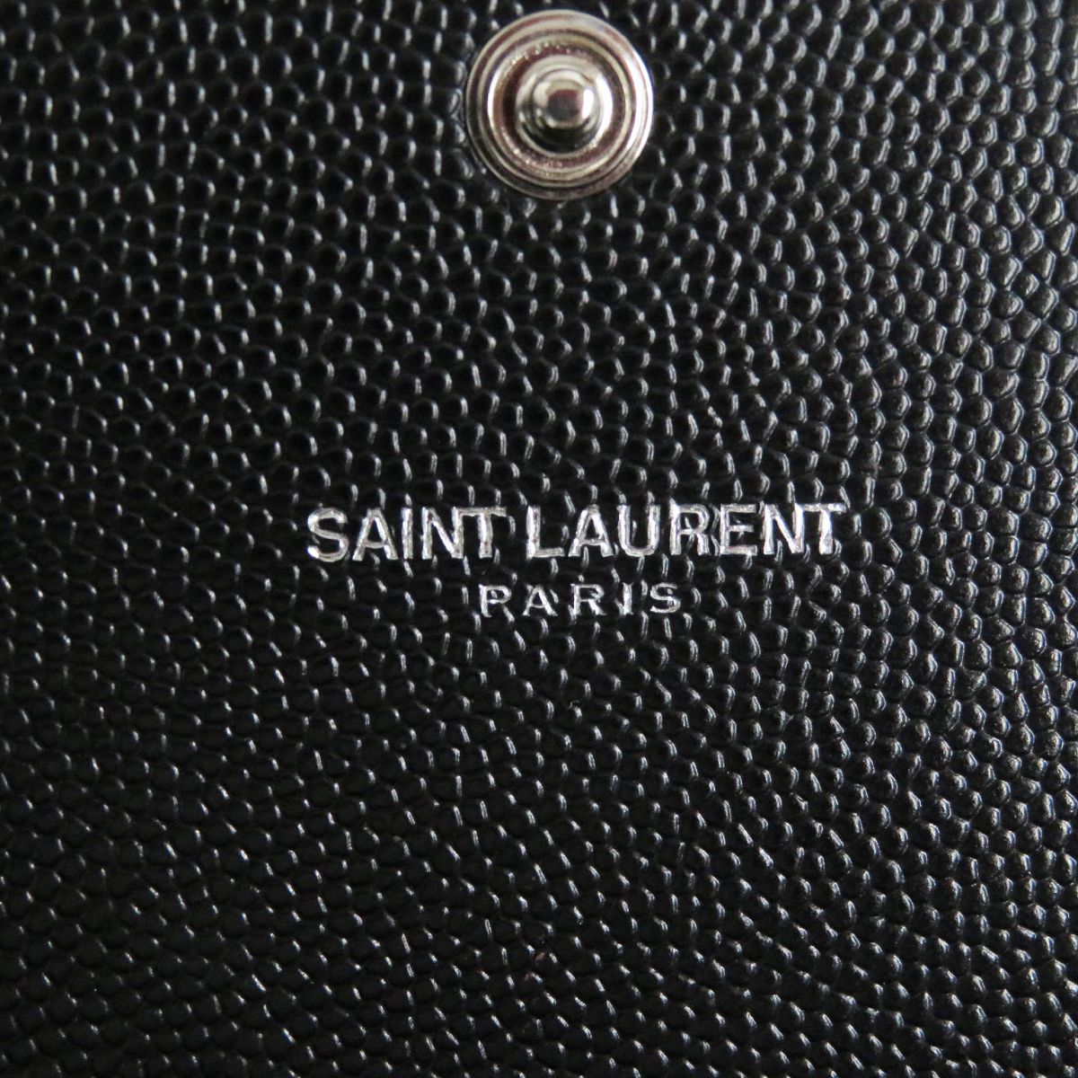 Saint Laurent Long Wallet Purse Leather Black Mens