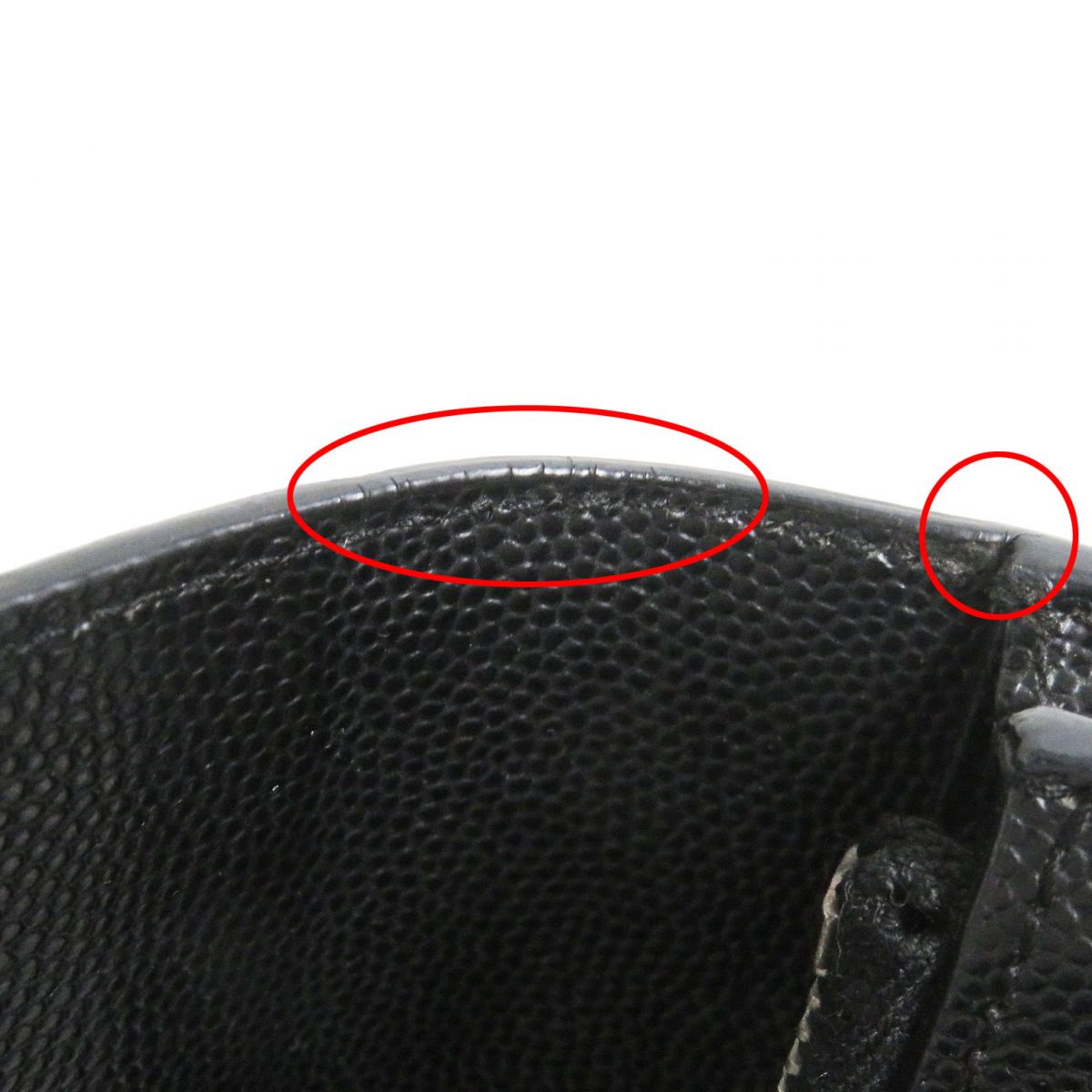 Saint Laurent Long Wallet Purse Leather Black Mens