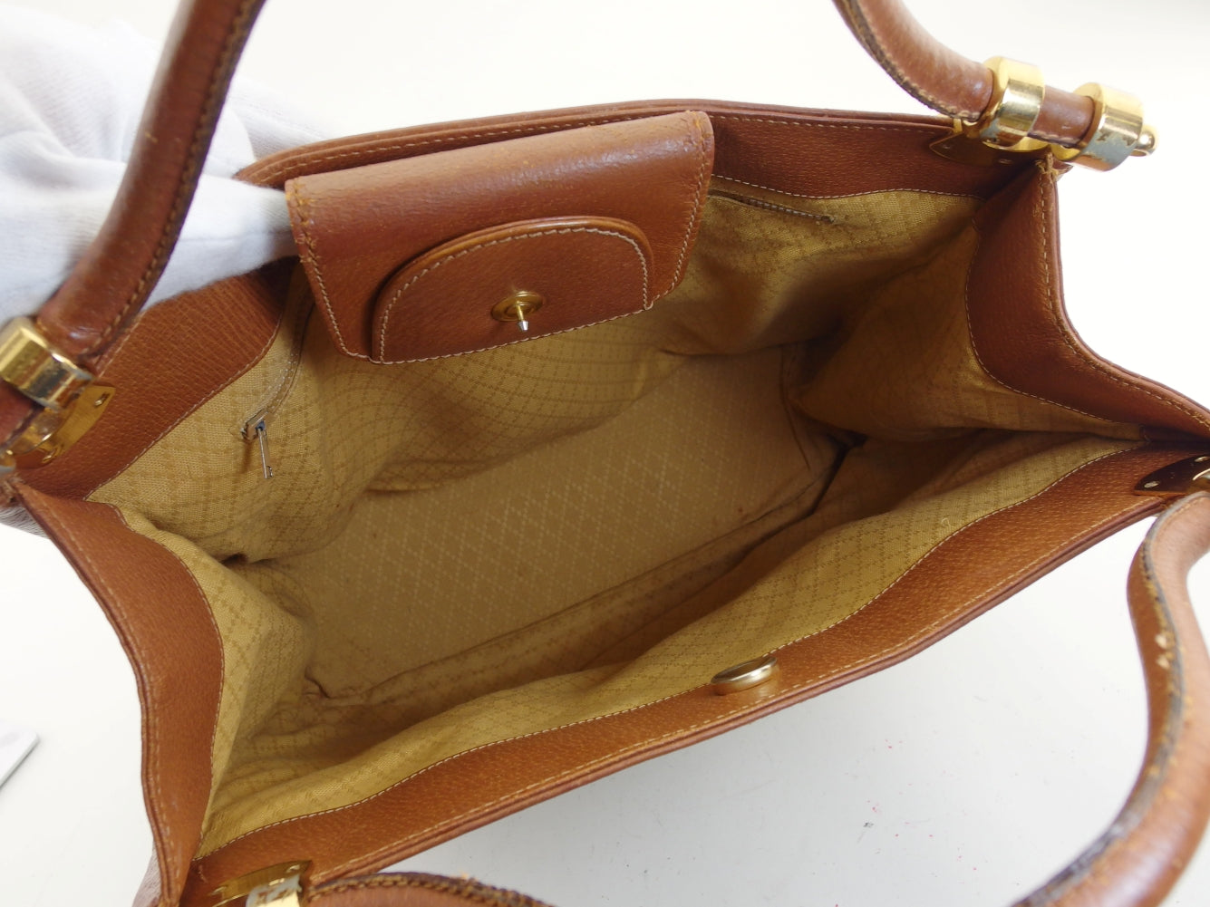 Gucci Handbag Brown X Beige