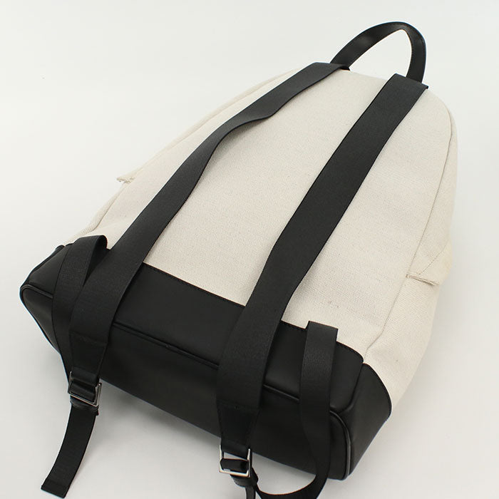 Balenciaga 392007 Backpack Canvas/Leather White Mens