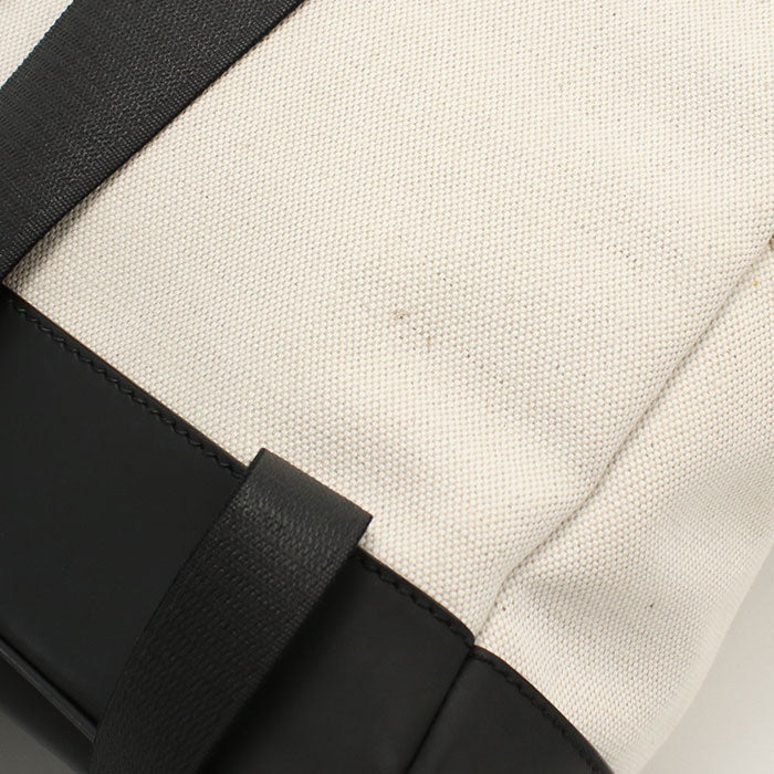 Balenciaga 392007 Backpack Canvas/Leather White Mens