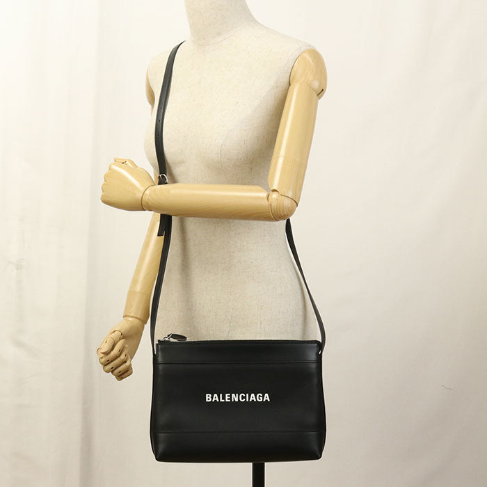 Balenciaga 639497 Shoulder Bag Cross Body Bag Leather Black Women