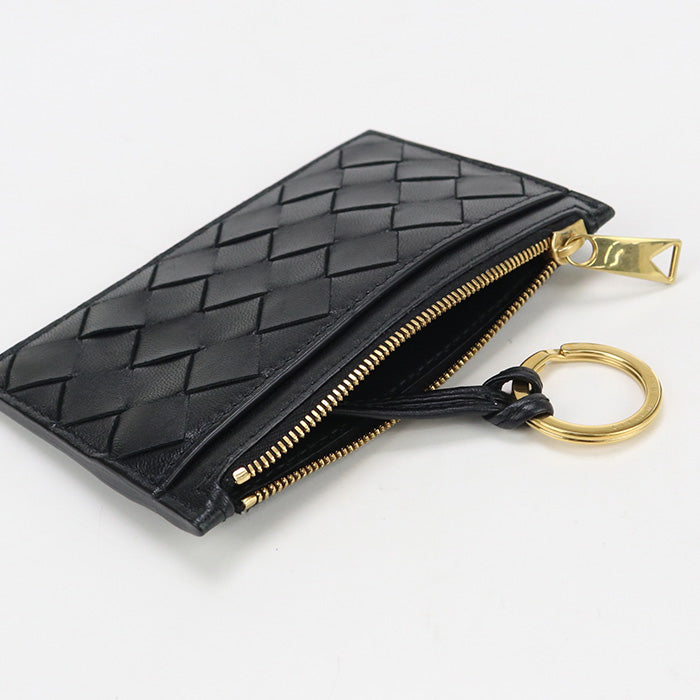Bottegaveneta Coin Case Intrecciato Card Case Leather Black Unisex