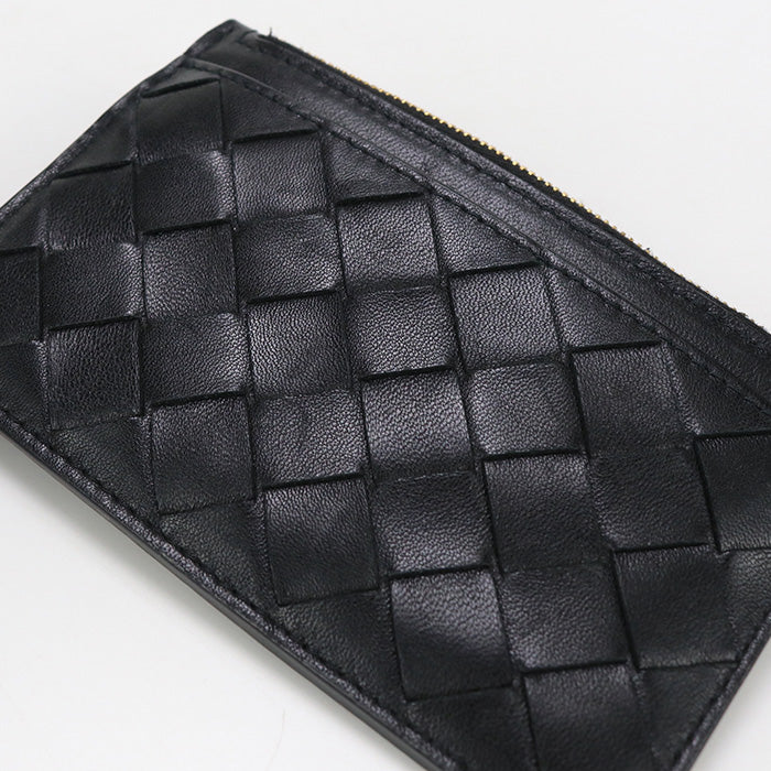 Bottegaveneta Coin Case Intrecciato Card Case Leather Black Unisex