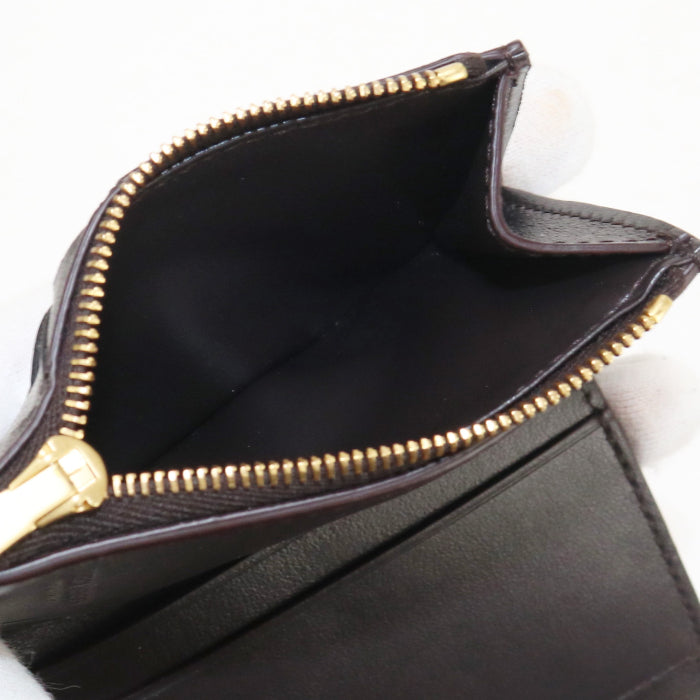 Bottega Veneta Bo81192 Tri-Fold Wallet Intrecciato Flap Wallet Leather Black Mens(Unisex)