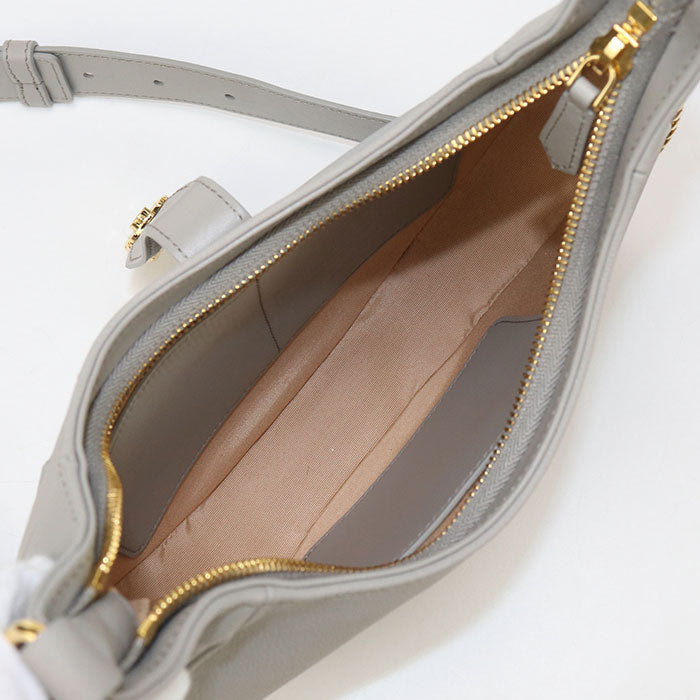 Bvlgari 2Way Serpenti Ellipse Handbag Leather Gray Women