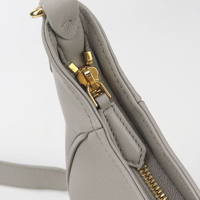 Bvlgari 2Way Serpenti Ellipse Handbag Leather Gray Women