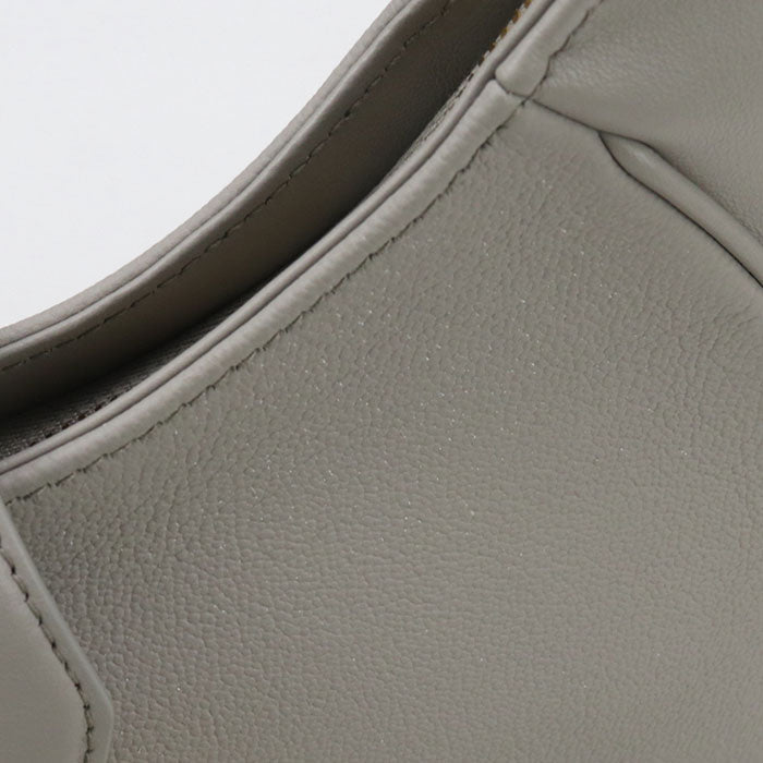 Bvlgari 2Way Serpenti Ellipse Handbag Leather Gray Women