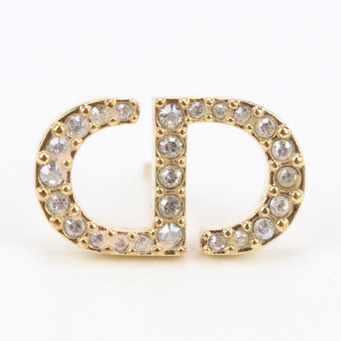 Christian Dior E1742Ptccy D301 Petite Cd Stud Earrings Metal Gold Women