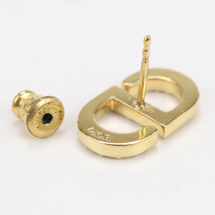 Christian Dior E1742Ptccy D301 Petite Cd Stud Earrings Metal Gold Women