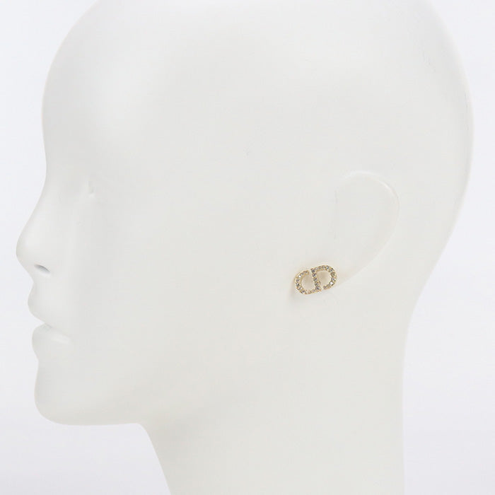 Christian Dior E1742Ptccy D301 Petite Cd Stud Earrings Metal Gold Women