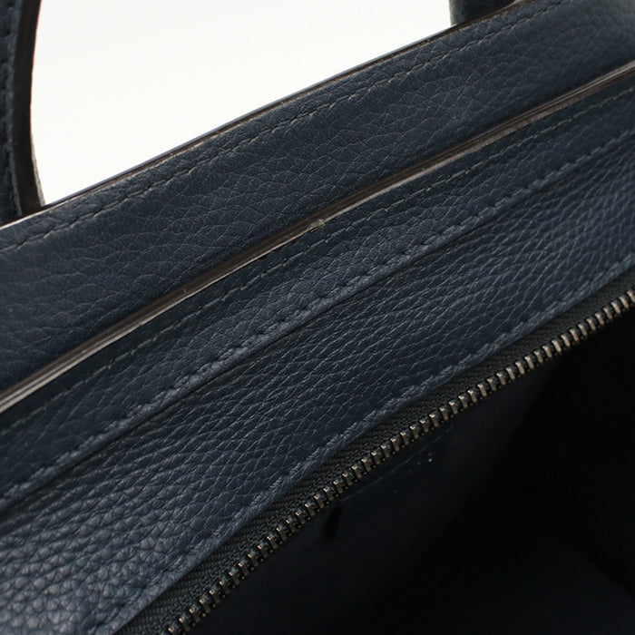 Celine 189243 Handbag Luggage Nano Shopper 2Way Handbag Leather Navy Women