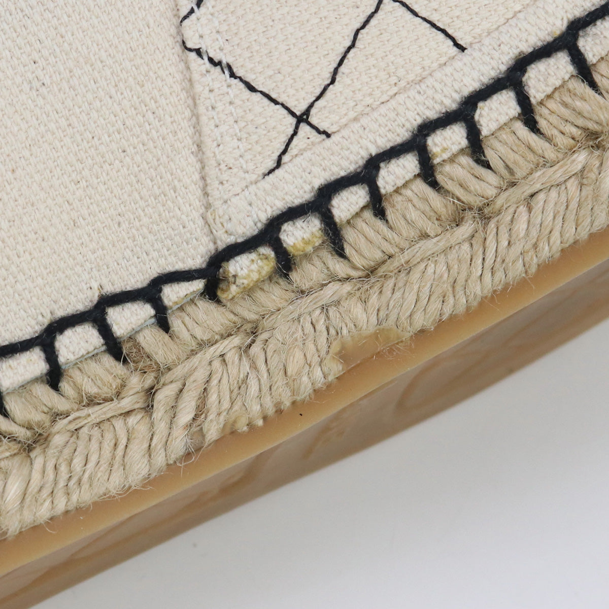 Chanel Espadrille Coco Mark Espadrille Canvas White Women