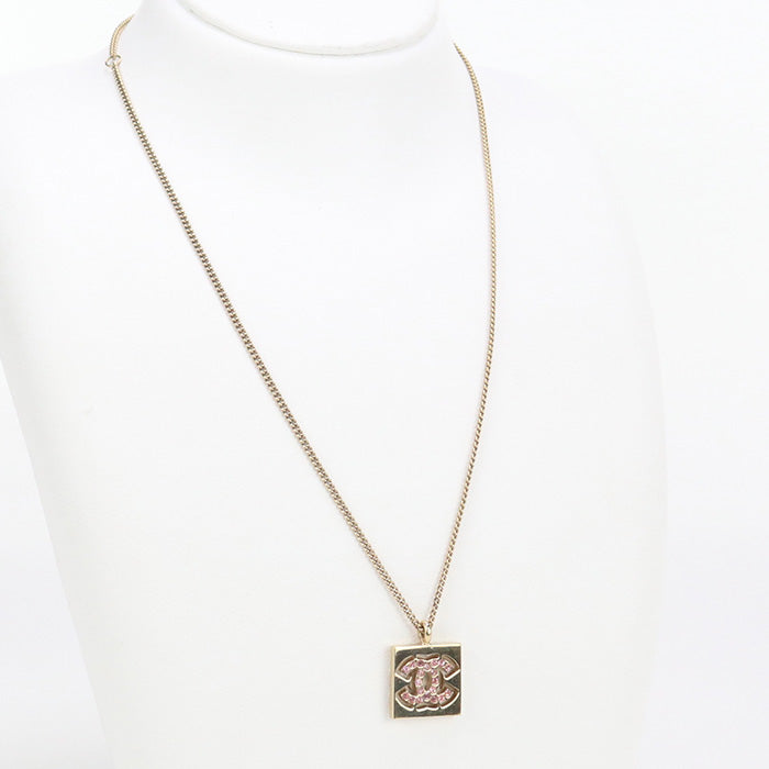 Chanel Ch89249 Rhinestone Necklace Metal/Rhinestone Gold Women