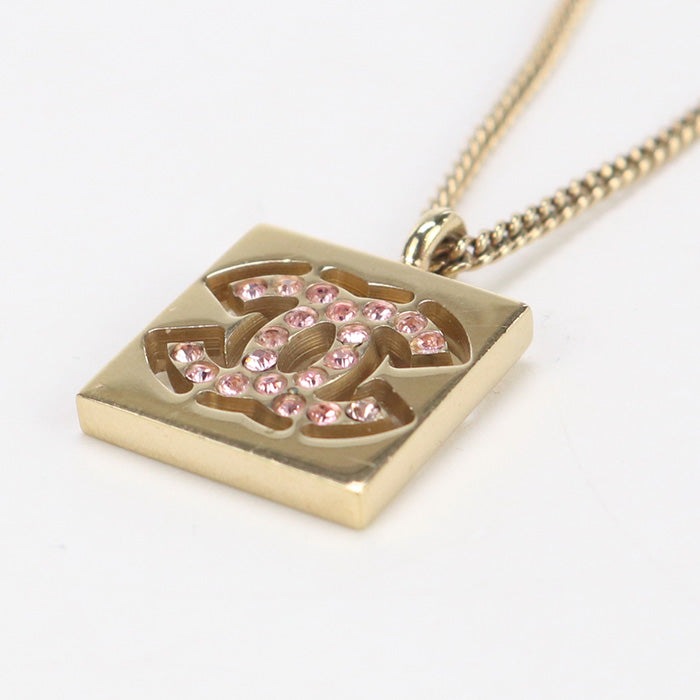 Chanel Ch89249 Rhinestone Necklace Metal/Rhinestone Gold Women