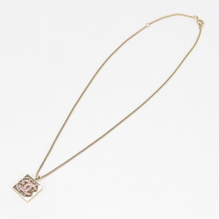 Chanel Ch89249 Rhinestone Necklace Metal/Rhinestone Gold Women