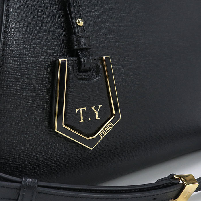 Fendi 8Bh253 Tote Bag Petit Two-Jour 2Way Handbag Leather Black Women