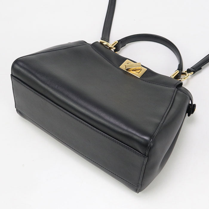 Fendi Fe92924 2Way Peek-A-Boo Mini Handbag Black Women
