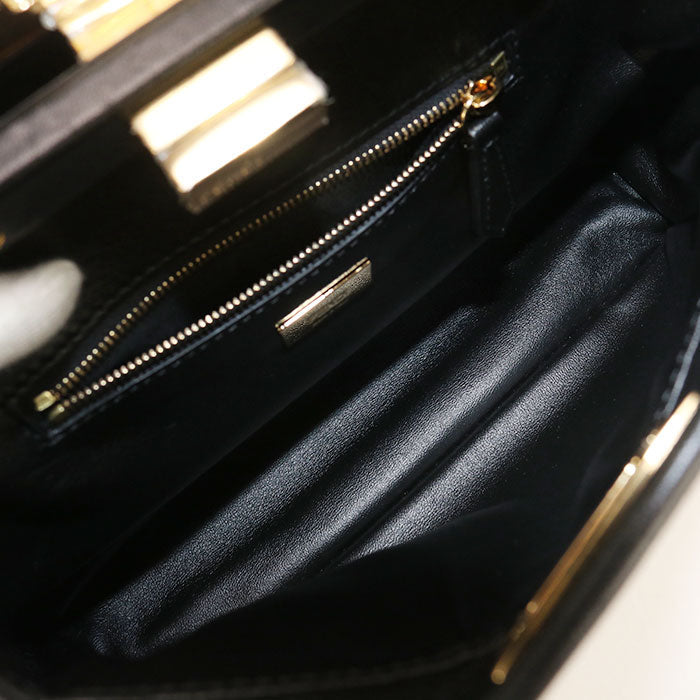 Fendi Fe92924 2Way Peek-A-Boo Mini Handbag Black Women