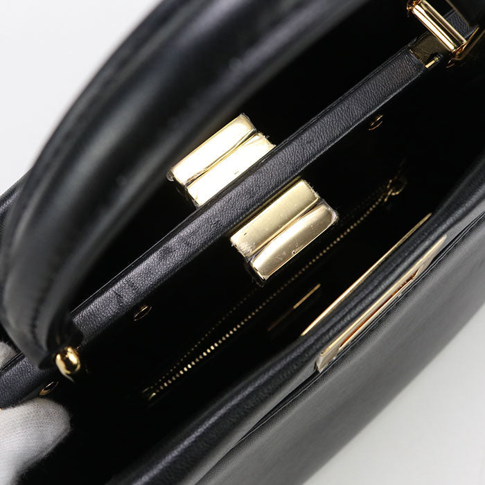 Fendi Fe92924 2Way Peek-A-Boo Mini Handbag Black Women
