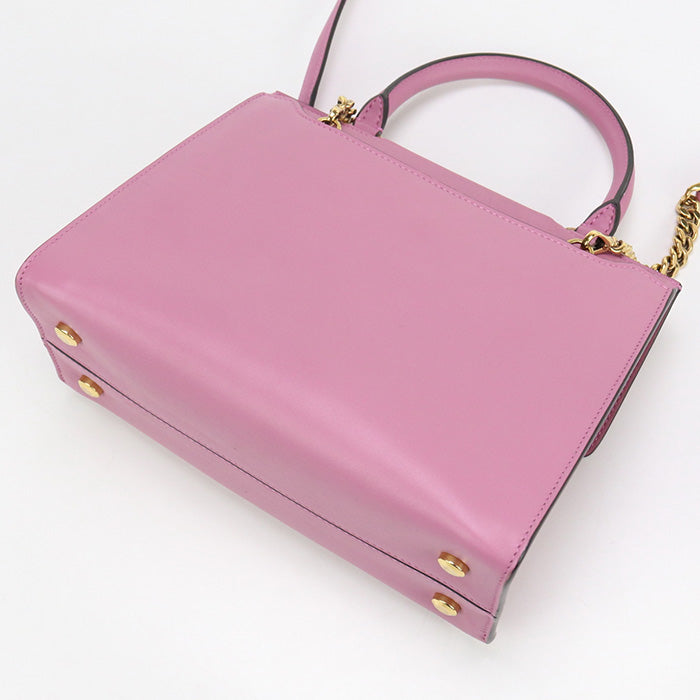 Ferragamo Fr89527 2Way Handbag Calfskin Pink Women