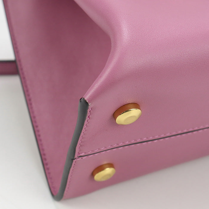 Ferragamo Fr89527 2Way Handbag Calfskin Pink Women