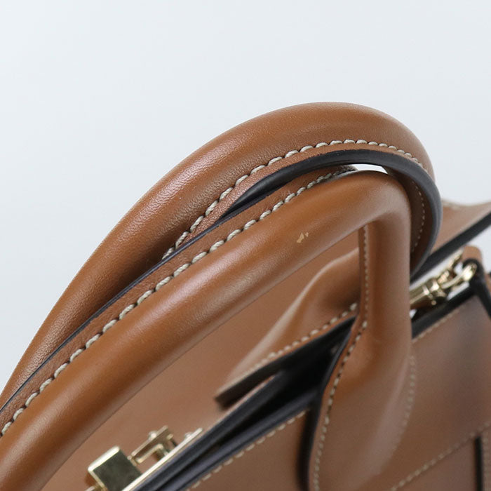 Ferragamo 21 H900 2Way Gancini Tote Bag Calfskin Brown Women