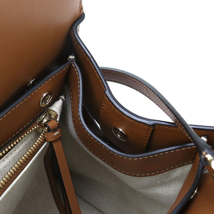 Ferragamo 21 H900 2Way Gancini Tote Bag Calfskin Brown Women
