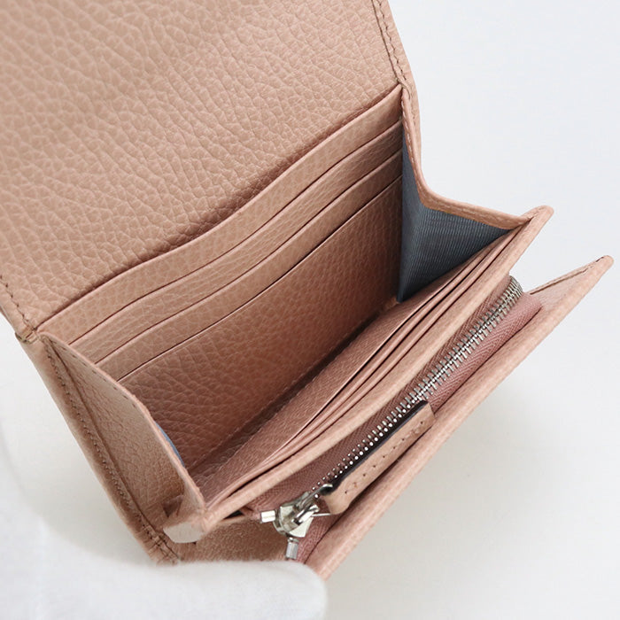 Gucci 598587 Bi-Fold Wallet Gg Marmont Double Gg Medium Wallet Leather Pink Women