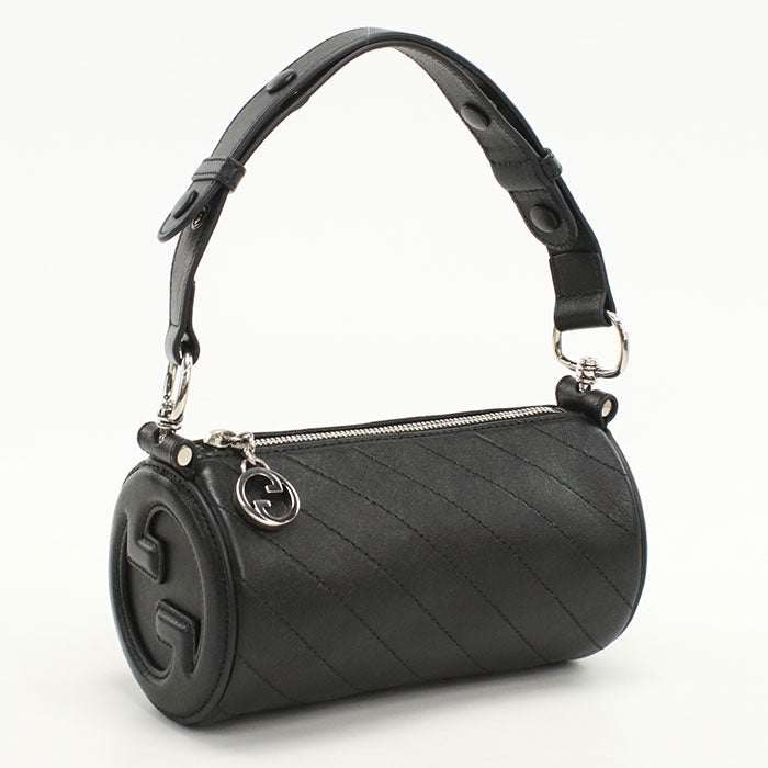 Gucci 760170 Blondy Handbag Leather Black Women