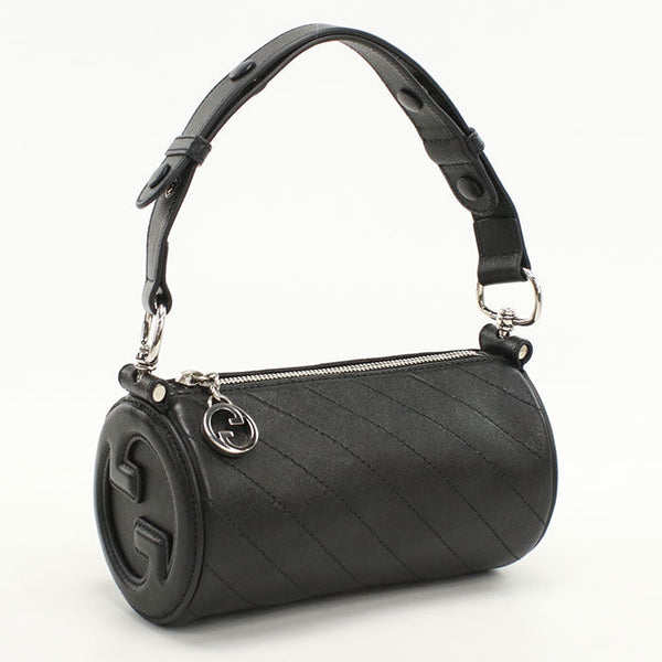 Gucci 760170 Blondy Handbag Leather Black Women