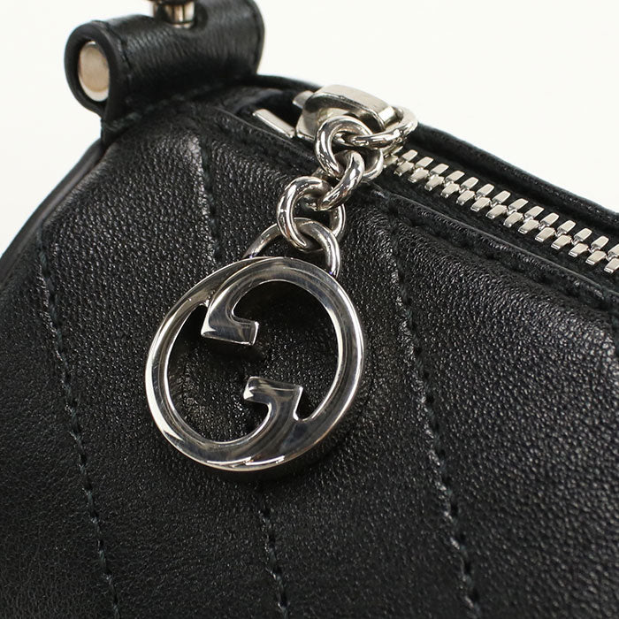 Gucci 760170 Blondy Handbag Leather Black Women