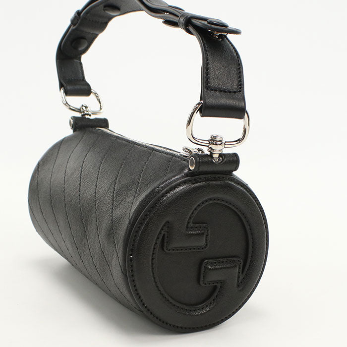 Gucci 760170 Blondy Handbag Leather Black Women