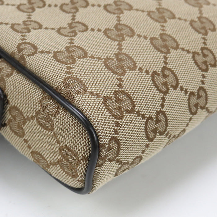 Gucci 449174 Body Bag Gg Canvas Waist Bag Canvas, Leather Beige Mens(Unisex)