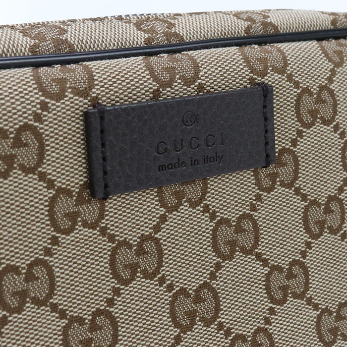 Gucci 449174 Body Bag Gg Canvas Waist Bag Canvas, Leather Beige Mens(Unisex)